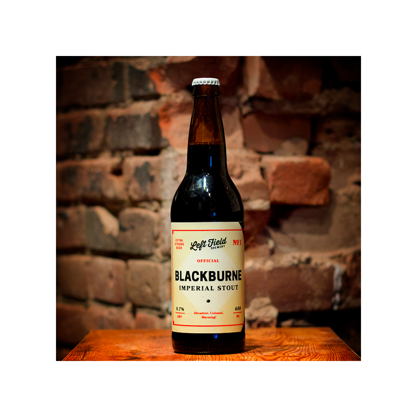 Blackburne beer bottle design.